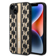 Husa de protectie Karl Lagerfeld Hardcase Monogram (KLHCP14MPGKLSKW) compatibil cu iPhone 14 Plus, Maro Stripe