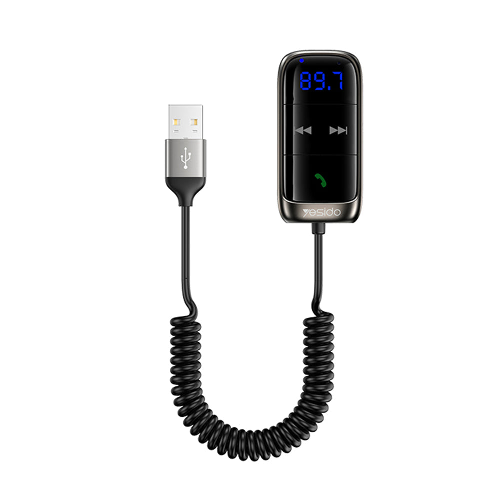 Gadget Yesido FM Modulator Bluetooth Car Receiver (YAU32), LED Display, TF Card, Negru