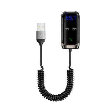 Gadget Yesido FM Modulator Bluetooth Car Receiver (YAU32), LED Display, TF Card, Negru