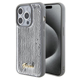 Husa de protectie Guess Sequin Script Metal (GUHCP15XPSFDGSS) compatibil cu iPhone 15 Pro Max, Argintiu