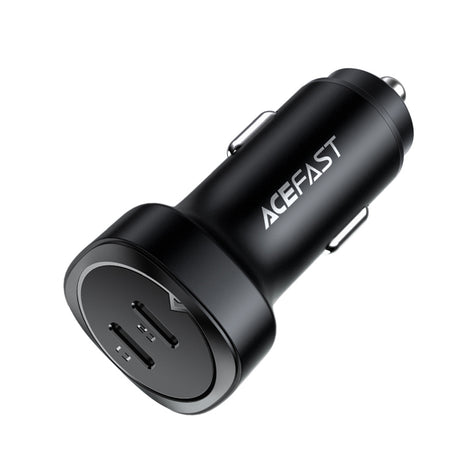 Incarcator Acefast Car (B2), 2x Type-C, Dual PD Fast Charging, 72W, Built-in Voltage Regulator Chip, Negru