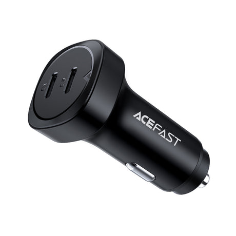 Incarcator Acefast Car (B2), 2x Type-C, Dual PD Fast Charging, 72W, Built-in Voltage Regulator Chip, Negru