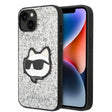 Husa de protectie Karl Lagerfeld Hardcase Glitter (KLHCP14MG2CPS) compatibil cu iPhone 14 Plus, Argintiu Choupette Patch