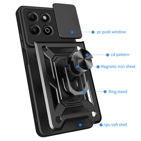 Husa de protectie Techsuit CamShield Series compatibil cu Honor X6b, Negru