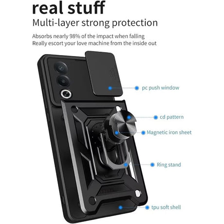 Husa de protectie Techsuit CamShield Series compatibil cu Oppo A80 5G, Negru