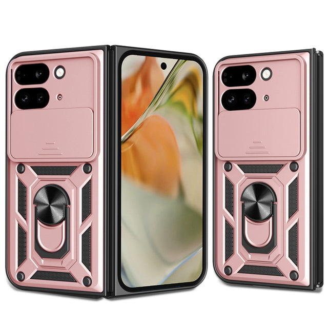 Husa de protectie Techsuit CamShield Series compatibil cu Google Pixel 9 Pro Fold, Roz Auriu