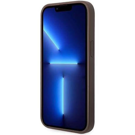 Husa de protectie Guess Hardcase 4G Metal Gold Logo (GUHCP15MG4GFBR) compatibil cu iPhone 15 Plus, Maro