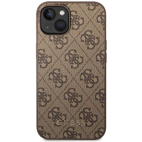Husa de protectie Guess Hardcase 4G Metal Gold Logo (GUHCP15MG4GFBR) compatibil cu iPhone 15 Plus, Maro