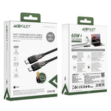 Cablu Acefast (C10-03), Type-C to Type-C, 60W, High-Speed Charging, 1.2m, Negru