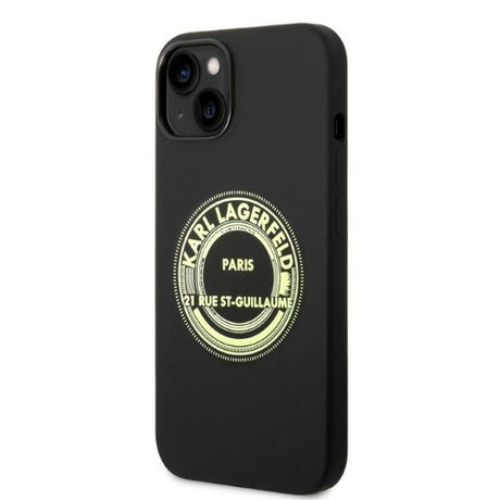 Husa de protectie Karl Lagerfeld Silicone (KLHCP14MSRSGRCK) compatibil cu iPhone 14 Plus, Negru Rsg
