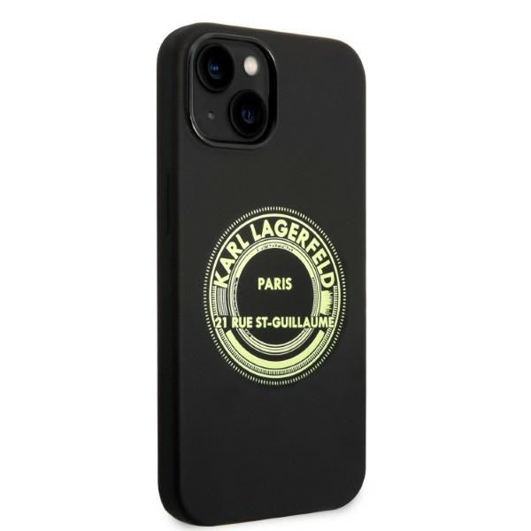 Husa de protectie Karl Lagerfeld Silicone (KLHCP14MSRSGRCK) compatibil cu iPhone 14 Plus, Negru Rsg