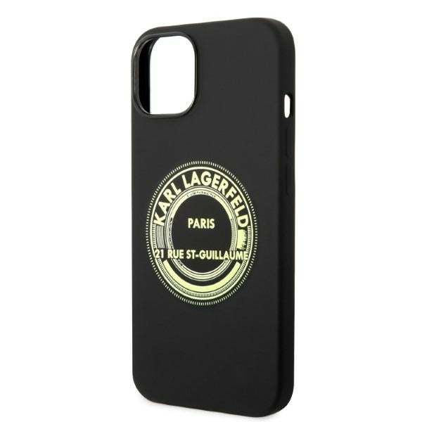 Husa de protectie Karl Lagerfeld Silicone (KLHCP14MSRSGRCK) compatibil cu iPhone 14 Plus, Negru Rsg