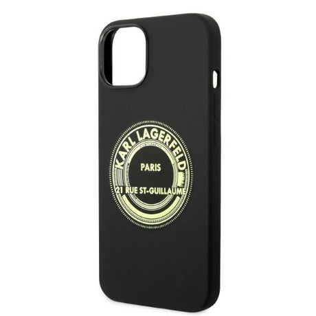 Husa de protectie Karl Lagerfeld Silicone (KLHCP14MSRSGRCK) compatibil cu iPhone 14 Plus, Negru Rsg