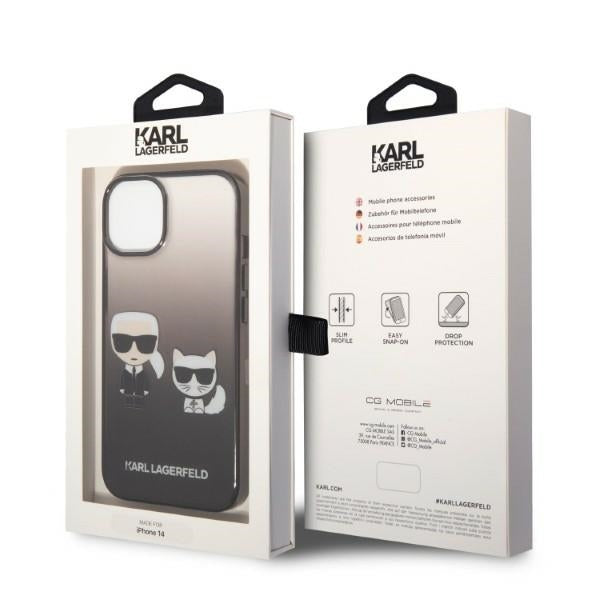 Husa de protectie Karl Lagerfeld Hardcase (KLHCP14MTGKCK) compatibil cu iPhone 14 Plus, Gradient Ikonik Karl&Choupette