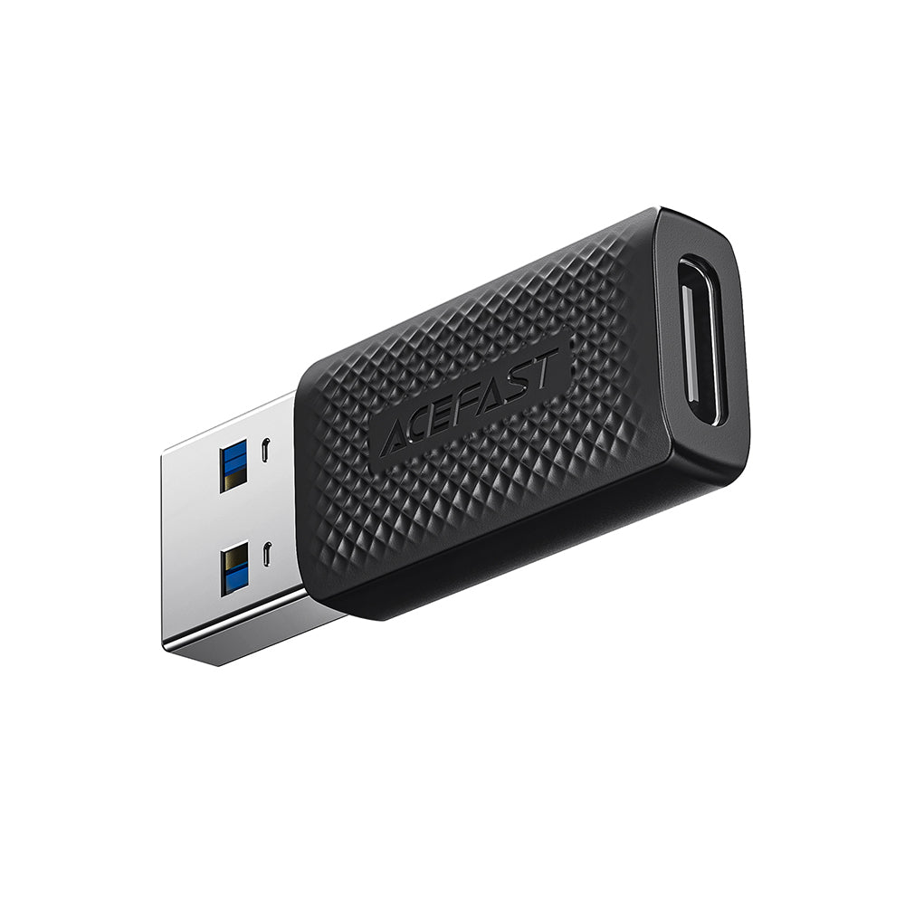 Adaptor Acefast Adapter (J2), Type-C to USB 3.0, Fast Charging, Data Transmission, 5Gbps, Negru