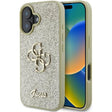 Husa de protectie Guess Glitter Fixed Big 4G (GUHCP16MHG4SGD) compatibil cu iPhone 16 Plus, Auriu