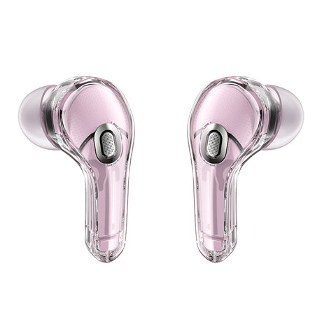 Casti Acefast (T8), USB-C, IPX4, Bluetooth 5.3, AI Call Noise Reduction, Digital Display, 480mAh, Lotus Pink
