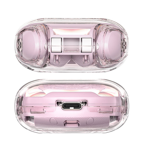 Casti Acefast (T8), USB-C, IPX4, Bluetooth 5.3, AI Call Noise Reduction, Digital Display, 480mAh, Lotus Pink