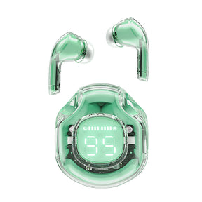 Casti Acefast (T8), USB-C, IPX4, Bluetooth 5.3, AI Call Noise Reduction, Digital Display, 480mAh, Verde Menta