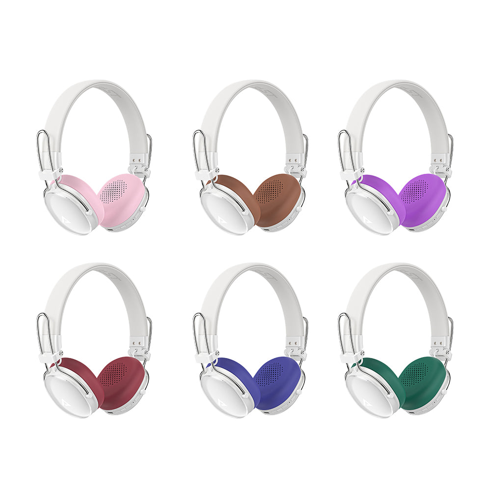 Casti Acefast Wireless Headset (H7), Type-C, Bluetooth 5.4, Active Noise Reduction, IP54, 500mAh, Hi-Fi Sound, Alb Perlat