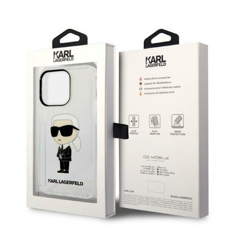 Husa de protectie Karl Lagerfeld compatibil cu iPhone 14 Pro Max, Transparent