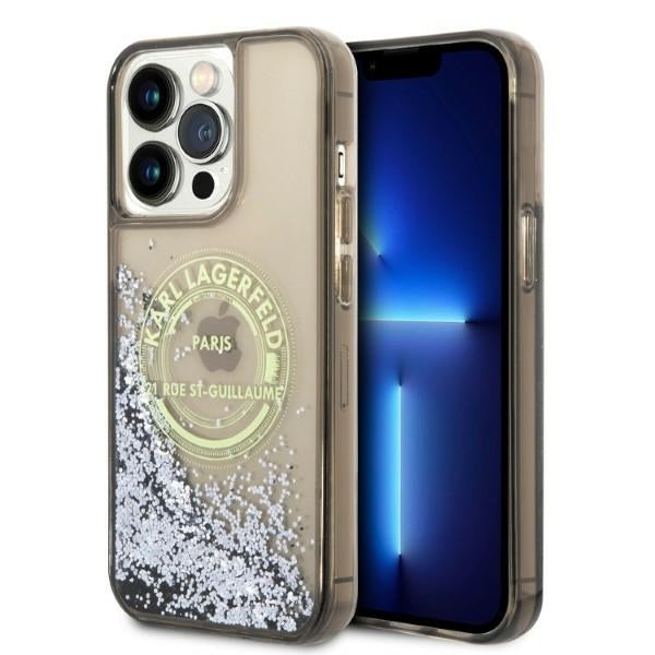 Husa de protectie Karl Lagerfeld Hardcase Liquid Glitter (KLHCP14XLCRSGRK) compatibil cu iPhone 14 Pro Max, RSG