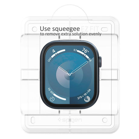Folie de protectie smartwatch Spigen (set de 2) Elite Shield EZ Fit (AFL08579) compatibil cu Apple Watch 10 46mm / Watch 11 46mm, Transparent