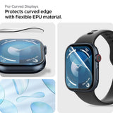 Folie de protectie smartwatch Spigen (set de 2) Elite Shield EZ Fit (AFL08579) compatibil cu Apple Watch 10 46mm / Watch 11 46mm, Transparent