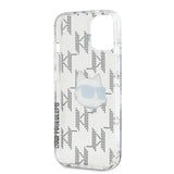 Husa de protectie Karl Lagerfeld IML Luxury (KLHCP15SHKLPCHT) compatibil cu iPhone 15, Transparent Choupette Head&Monogram