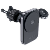 Suport Acefast with Wireless Charging (D18), for iPhone, 2in1 Wireless Fast Charging, for Air Vant, Lock Clip, Negru