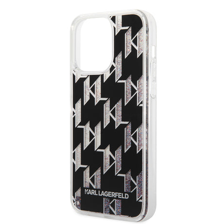 Husa de protectie Karl Lagerfeld Hardcase Liquid Glitter (KLHCP14XLMNMK) compatibil cu iPhone 14 Pro Max, Monogram
