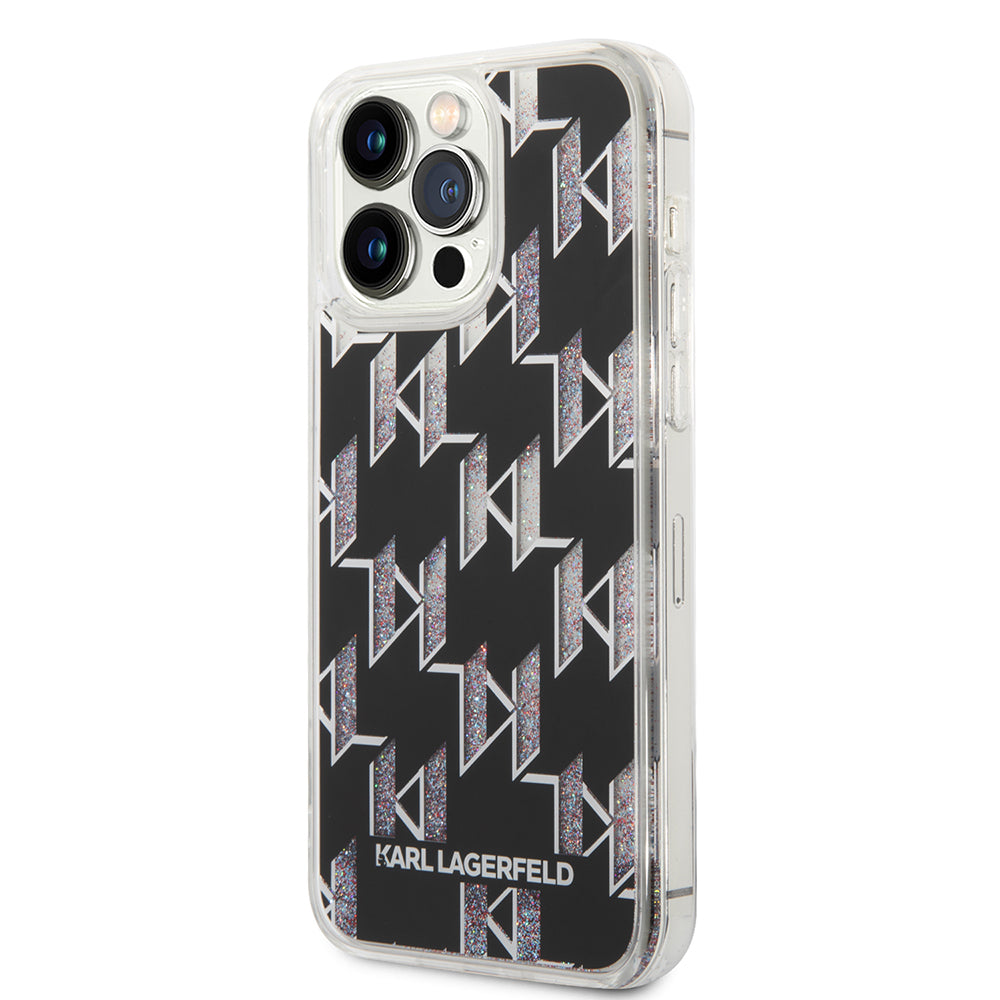 Husa de protectie Karl Lagerfeld Hardcase Liquid Glitter (KLHCP14XLMNMK) compatibil cu iPhone 14 Pro Max, Monogram