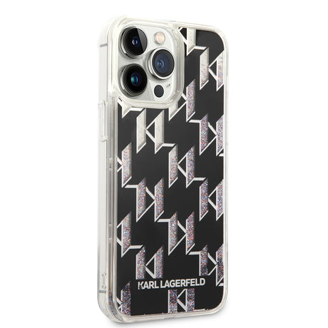 Husa de protectie Karl Lagerfeld Hardcase Liquid Glitter (KLHCP14XLMNMK) compatibil cu iPhone 14 Pro Max, Monogram