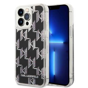 Husa de protectie Karl Lagerfeld Hardcase Liquid Glitter (KLHCP14XLMNMK) compatibil cu iPhone 14 Pro Max, Monogram