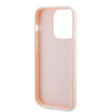 Husa de protectie Karl Lagerfeld 3D Design (KLHCP15L3DMBKCP) compatibil cu iPhone 15 Pro, Roz Rubber Glitter Logo