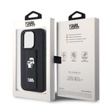 Husa de protectie Karl Lagerfeld Saffiano Gripstand (KLHCP15LGSAKCPK) compatibil cu iPhone 15 Pro, Karl&Choupette Pins