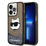 Husa de protectie Karl Lagerfeld Hardcase Glitter (KLHCP14XLNCHCK) compatibil cu iPhone 14 Pro Max, Choupette Head