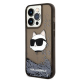 Husa de protectie Karl Lagerfeld Hardcase Glitter (KLHCP14XLNCHCK) compatibil cu iPhone 14 Pro Max, Choupette Head