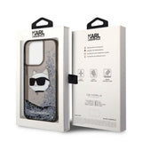 Husa de protectie Karl Lagerfeld Hardcase Glitter (KLHCP14XLNCHCK) compatibil cu iPhone 14 Pro Max, Choupette Head