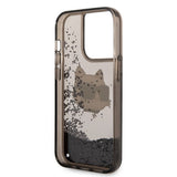 Husa de protectie Karl Lagerfeld Hardcase Glitter (KLHCP14XLNCHCK) compatibil cu iPhone 14 Pro Max, Choupette Head