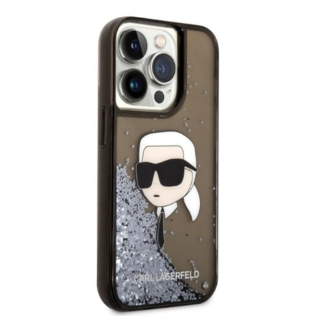 Husa de protectie Karl Lagerfeld Hardcase Glitter (KLHCP14XLNKHCK) compatibil cu iPhone 14 Pro Max, Karl Head