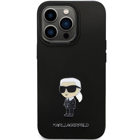 Husa de protectie Karl Lagerfeld Silicone (KLHCP14XSMHKNPK) compatibil cu iPhone 14 Pro Max, Ikonik Metal Pin