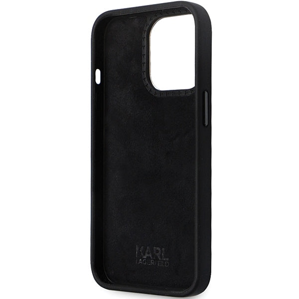 Husa de protectie Karl Lagerfeld Silicone (KLHCP14XSMHKNPK) compatibil cu iPhone 14 Pro Max, Ikonik Metal Pin