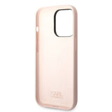 Husa de protectie Karl Lagerfeld Silicone (KLHCP14XSNIKBCP) compatibil cu iPhone 14 Pro Max, Roz Ikonik