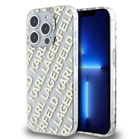 Husa de protectie Karl Lagerfeld IML Luxury (KLHCP15LHKFOEMD) compatibil cu iPhone 15 Pro, Auriu Fullover Logo