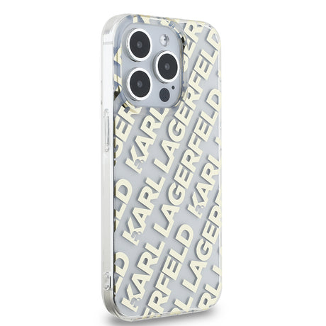 Husa de protectie Karl Lagerfeld IML Luxury (KLHCP15LHKFOEMD) compatibil cu iPhone 15 Pro, Auriu Fullover Logo