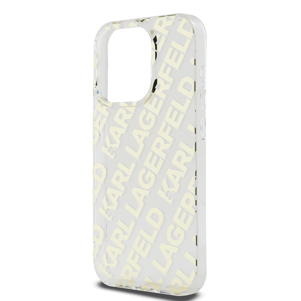 Husa de protectie Karl Lagerfeld IML Luxury (KLHCP15LHKFOEMD) compatibil cu iPhone 15 Pro, Auriu Fullover Logo