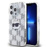 Husa de protectie Karl Lagerfeld IML Luxury (KLHCP15LHKLPCHT) compatibil cu iPhone 15 Pro, Transparent Choupette Head&Monogram