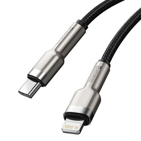 Cablu Baseus Cafule Series Metal (CATLJK-B01), Type-C to Lightning, 20W, 2m, Negru