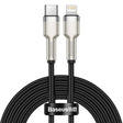 Cablu Baseus Cafule Series Metal (CATLJK-B01), Type-C to Lightning, 20W, 2m, Negru